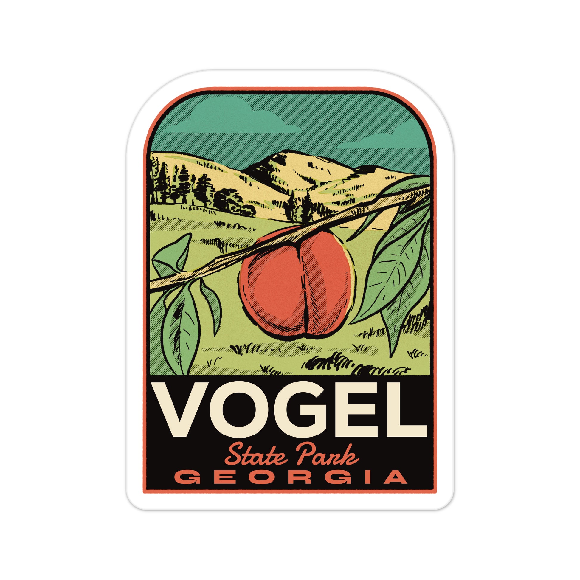 A sticker of Vogel State Park