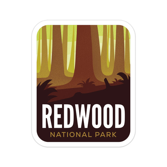 A sticker of Redwood National Park