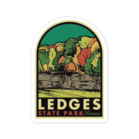 A sticker of Ledges State Park