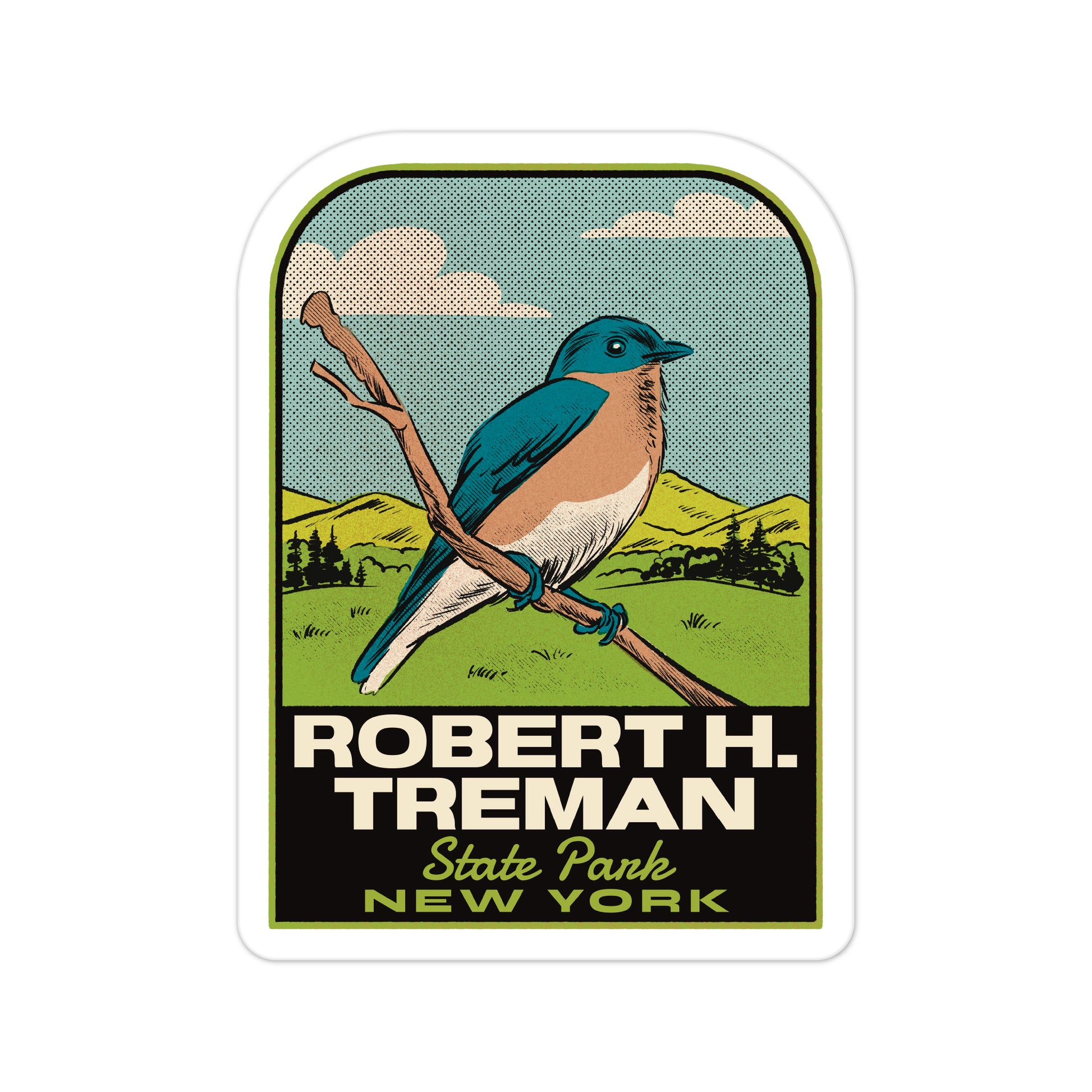 A sticker of Robert H Treman State Park