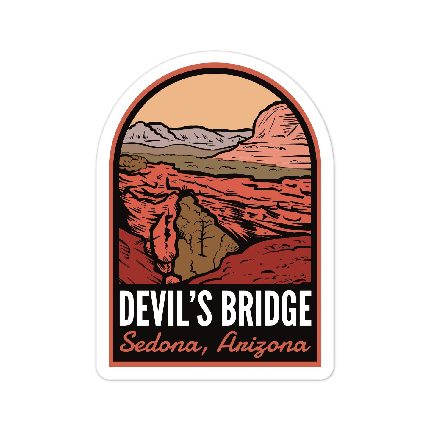 A sticker of Devils Bridge