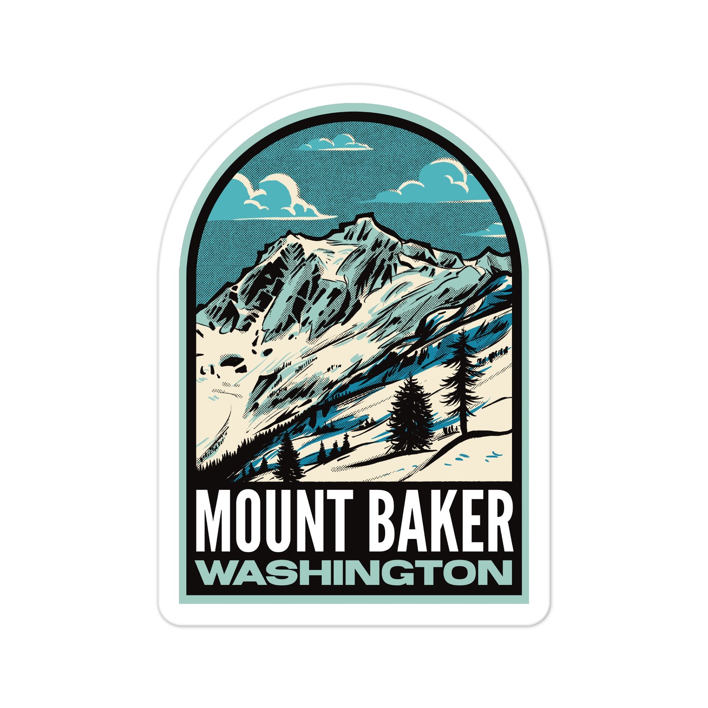 Mount Baker Washington - Vinyl Sticker