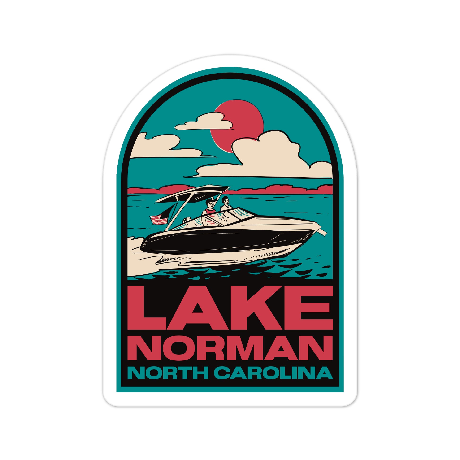 A sticker of Lake Norman NC