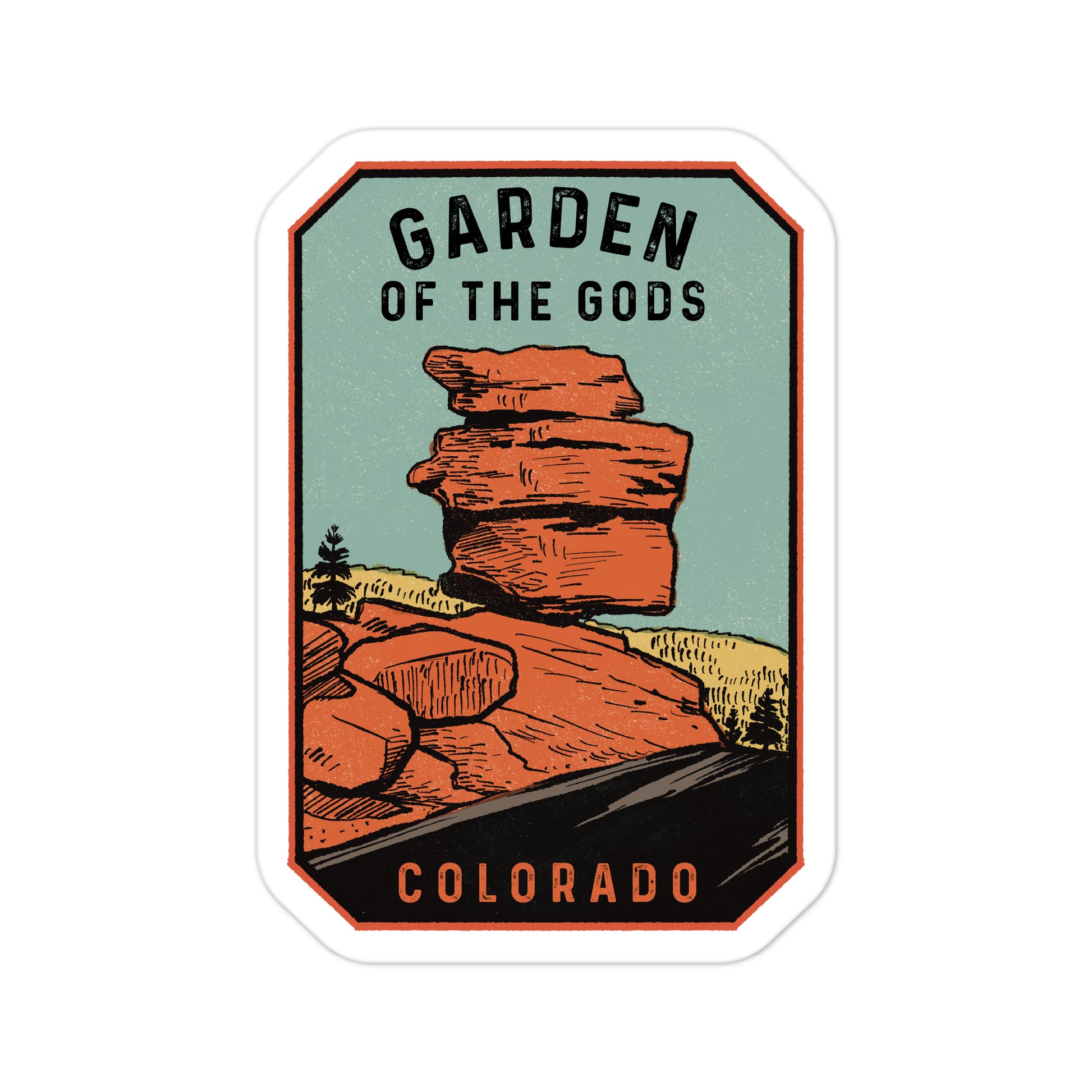 A sticker of Garden of the Gods