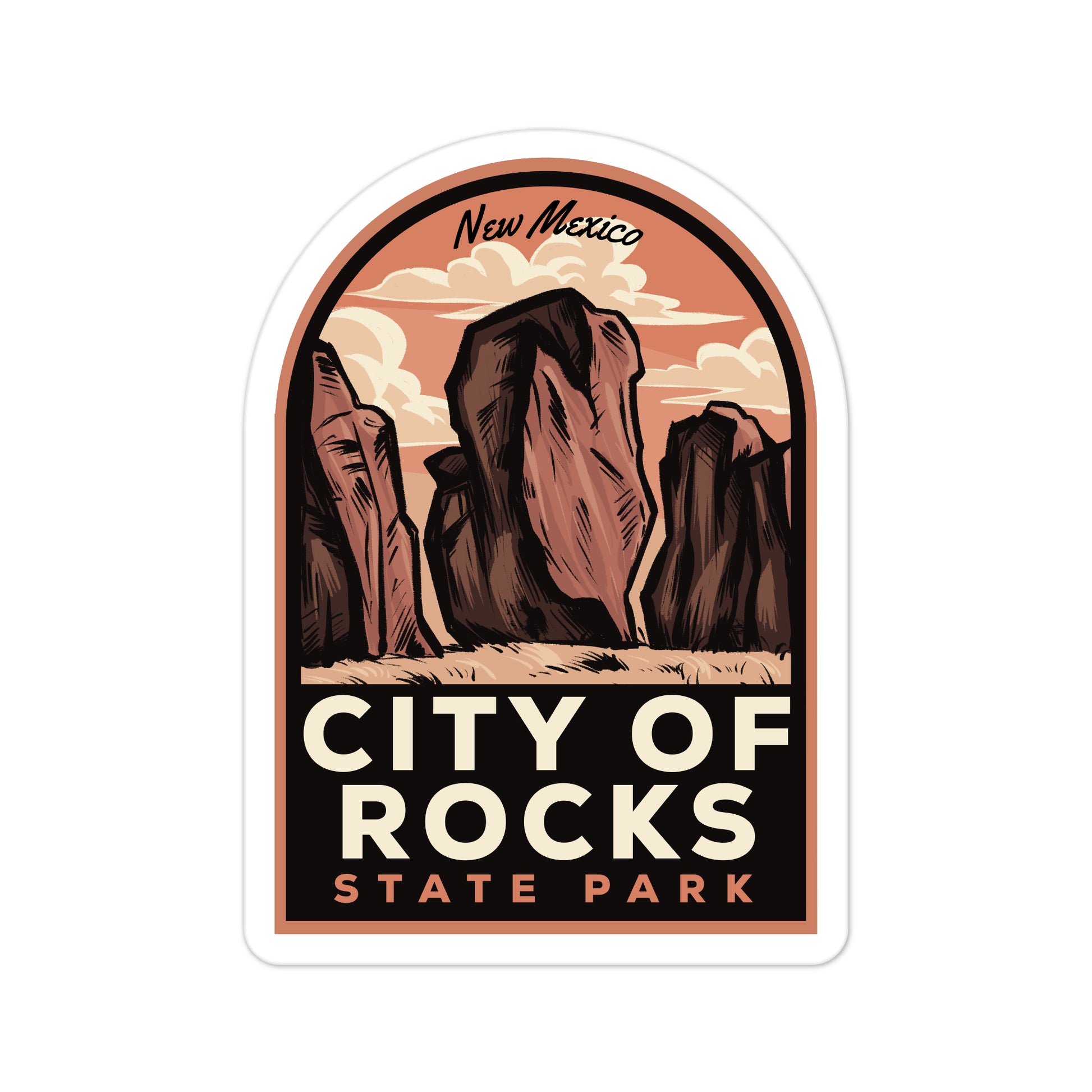 A sticker of City of Rocks State Park 