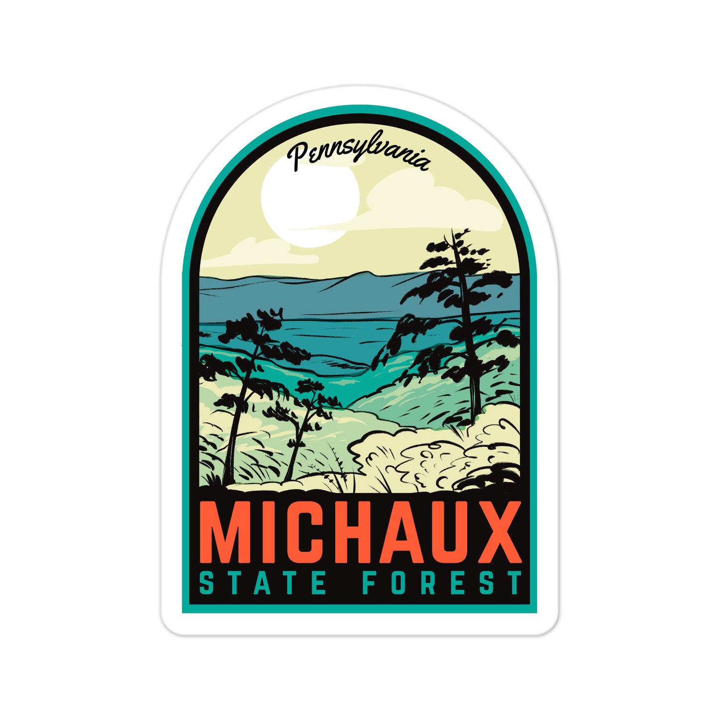 A sticker of Michaux State Forest