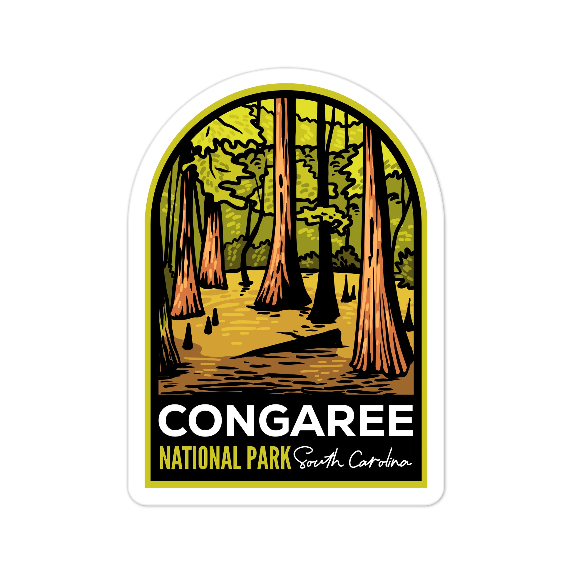 A sticker of Congaree National Park