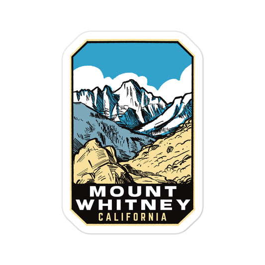 A sticker of Mount Whitney California