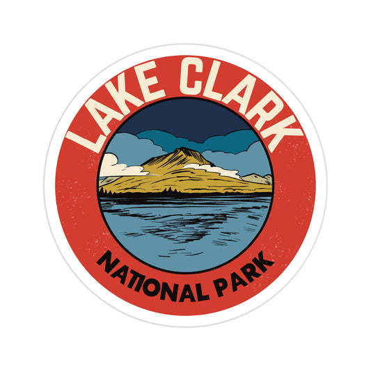 A sticker of Lake Clark National Park