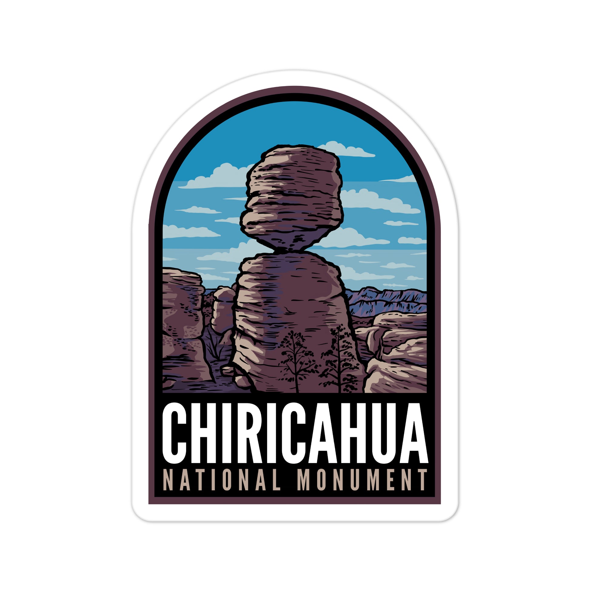 A sticker of Chiricahua National Monument