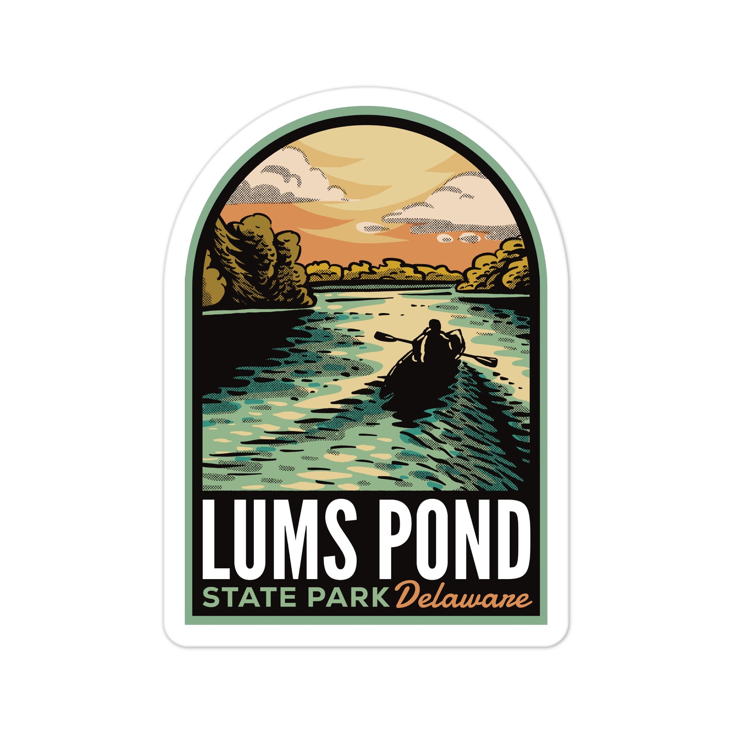 A sticker of Lums Pond State Park