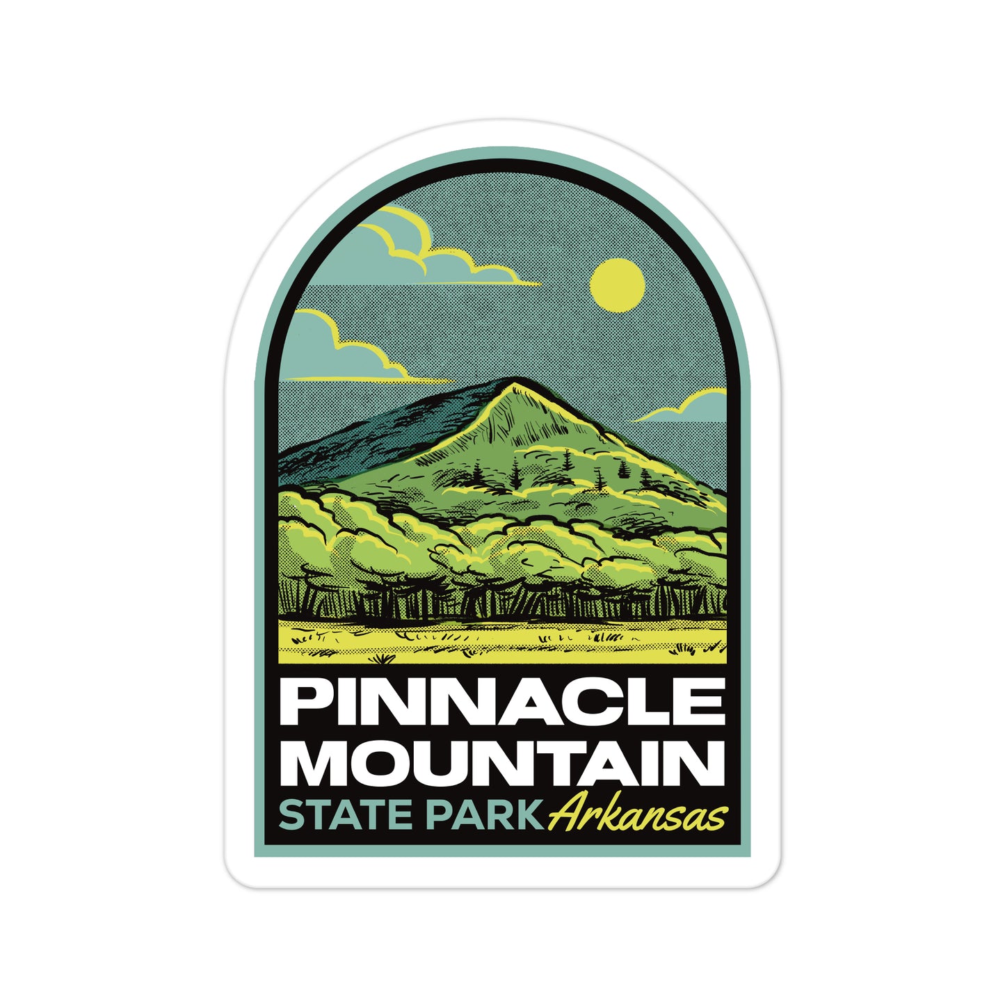 A sticker of Pinnacle Mountain State Park