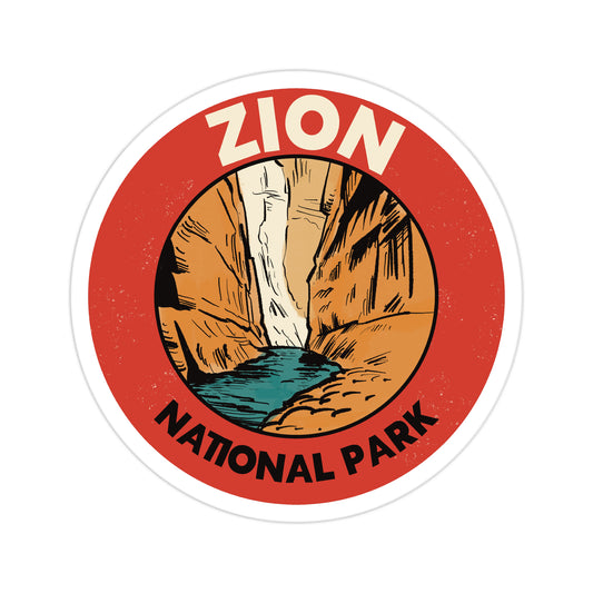 A sticker of Zion National Park