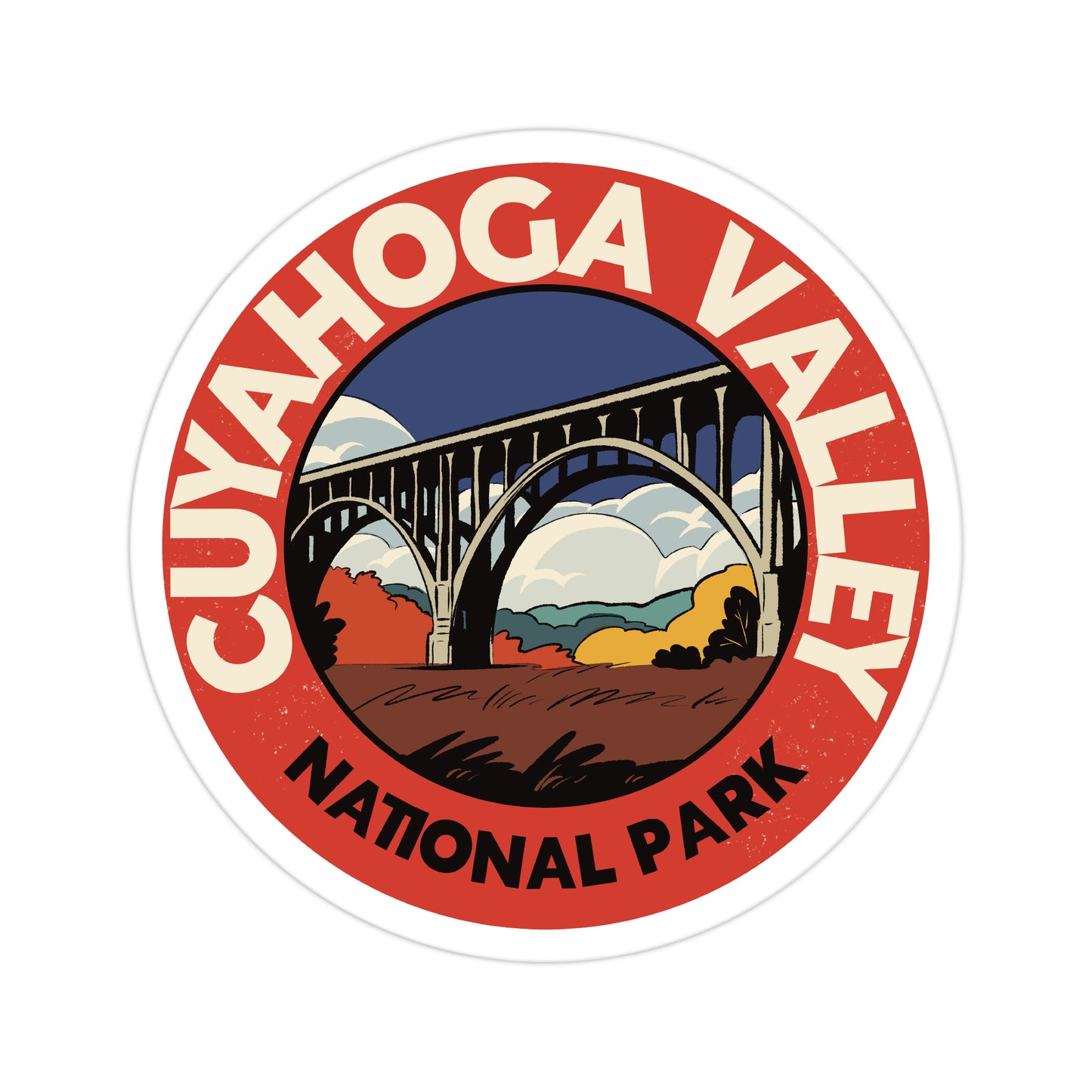 A sticker of Cuyahoga Valley National Park