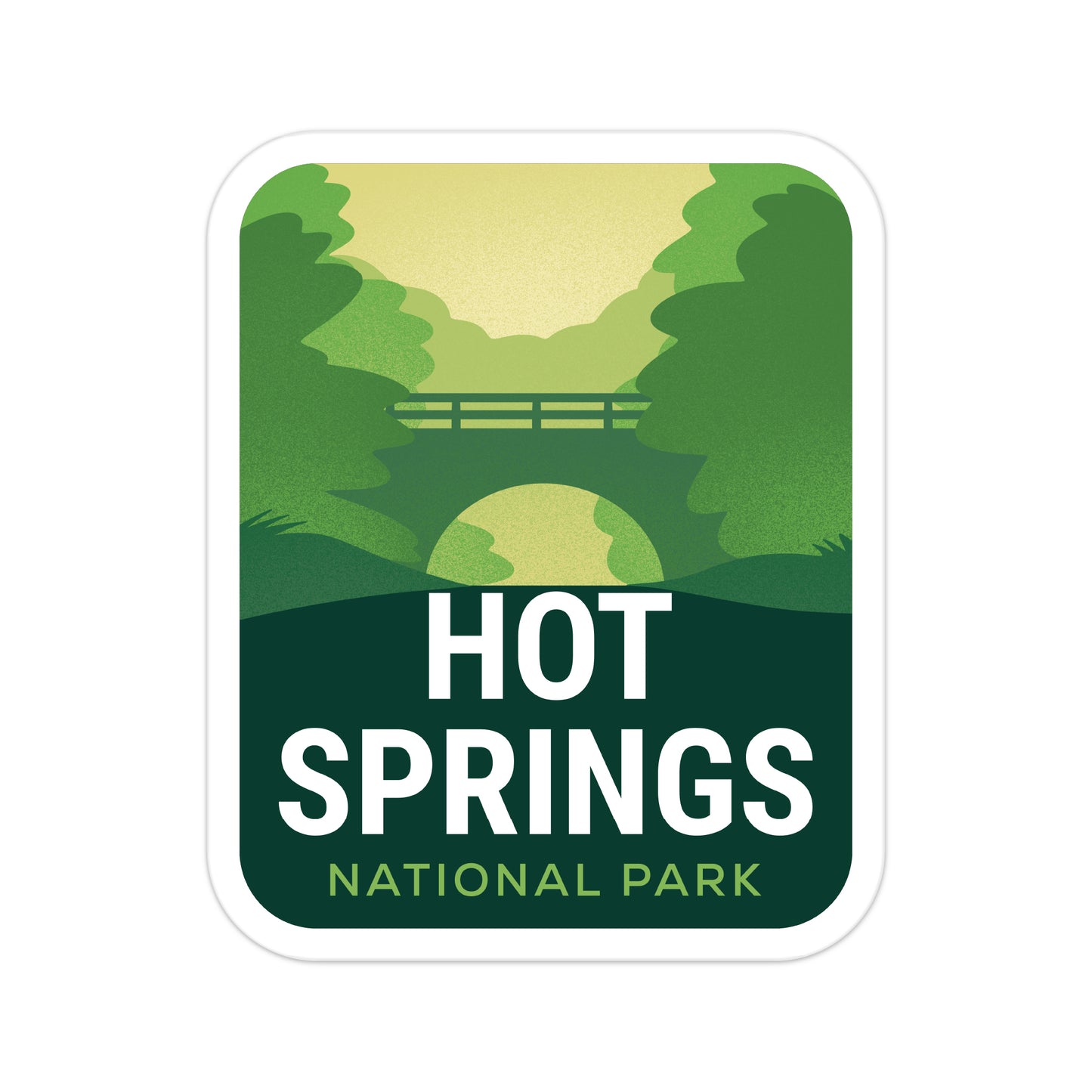 A sticker of Hot Springs National Park
