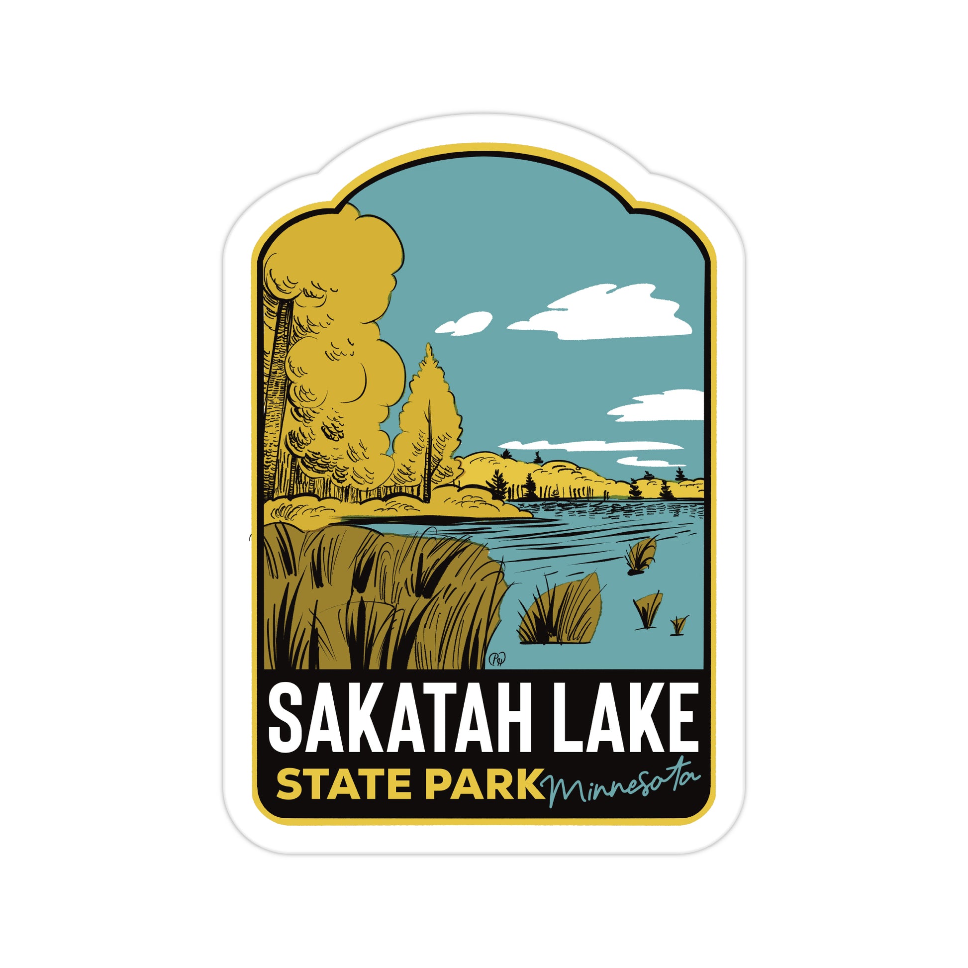 A sticker of Sakatah Lake State Park