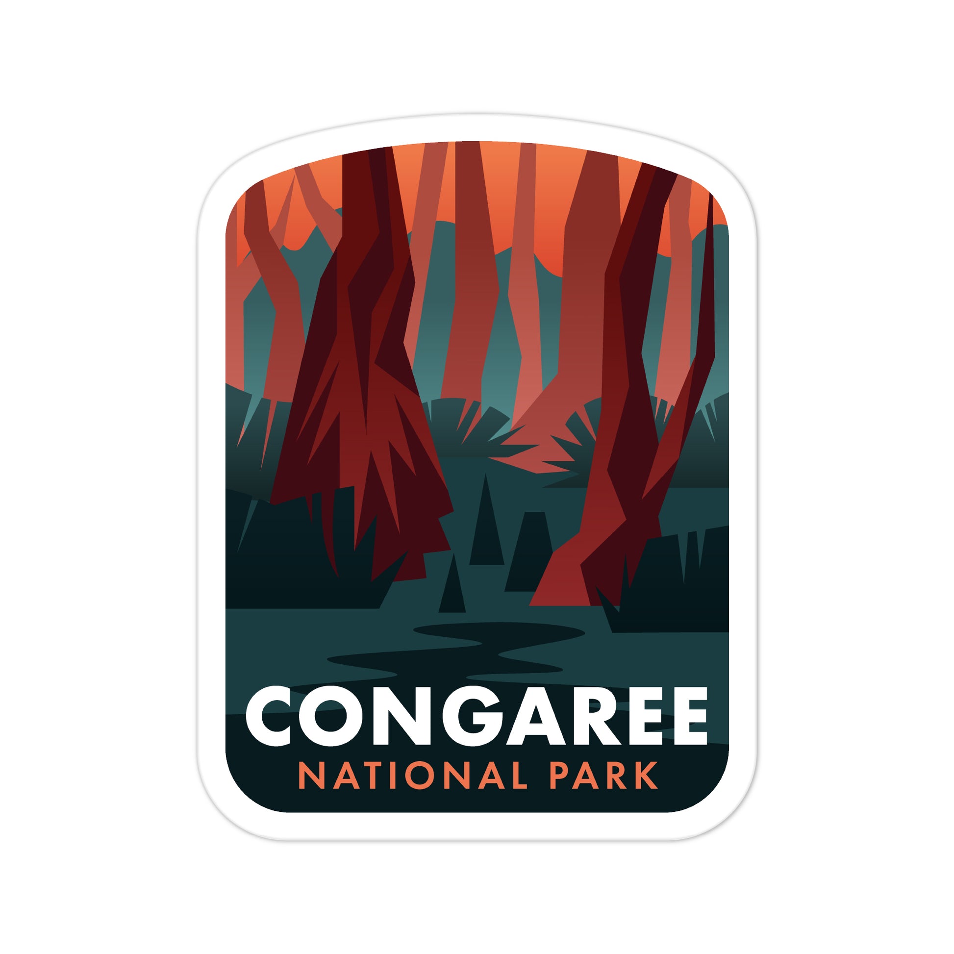 A sticker of Congaree National Park