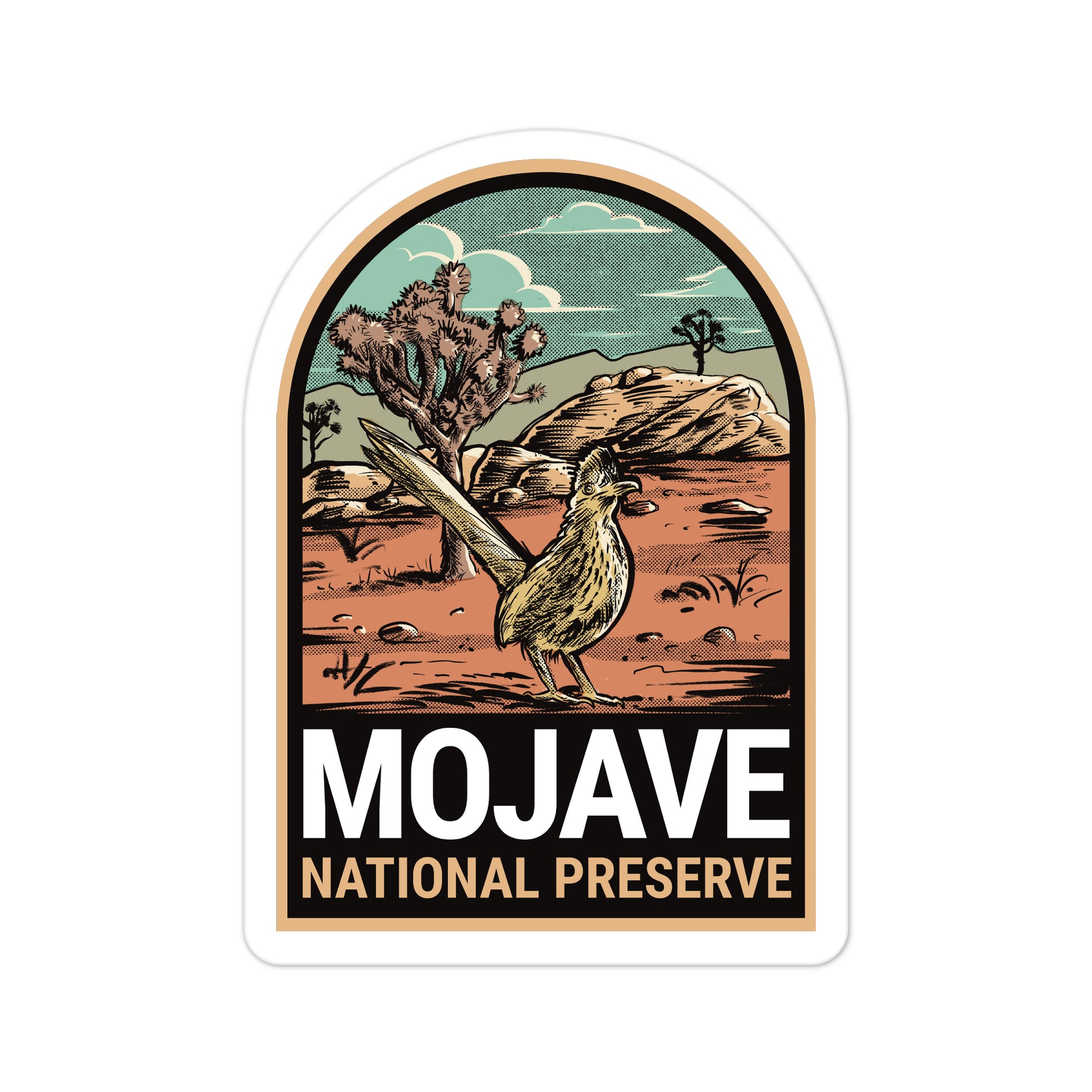 A sticker of Mojave National Preserve