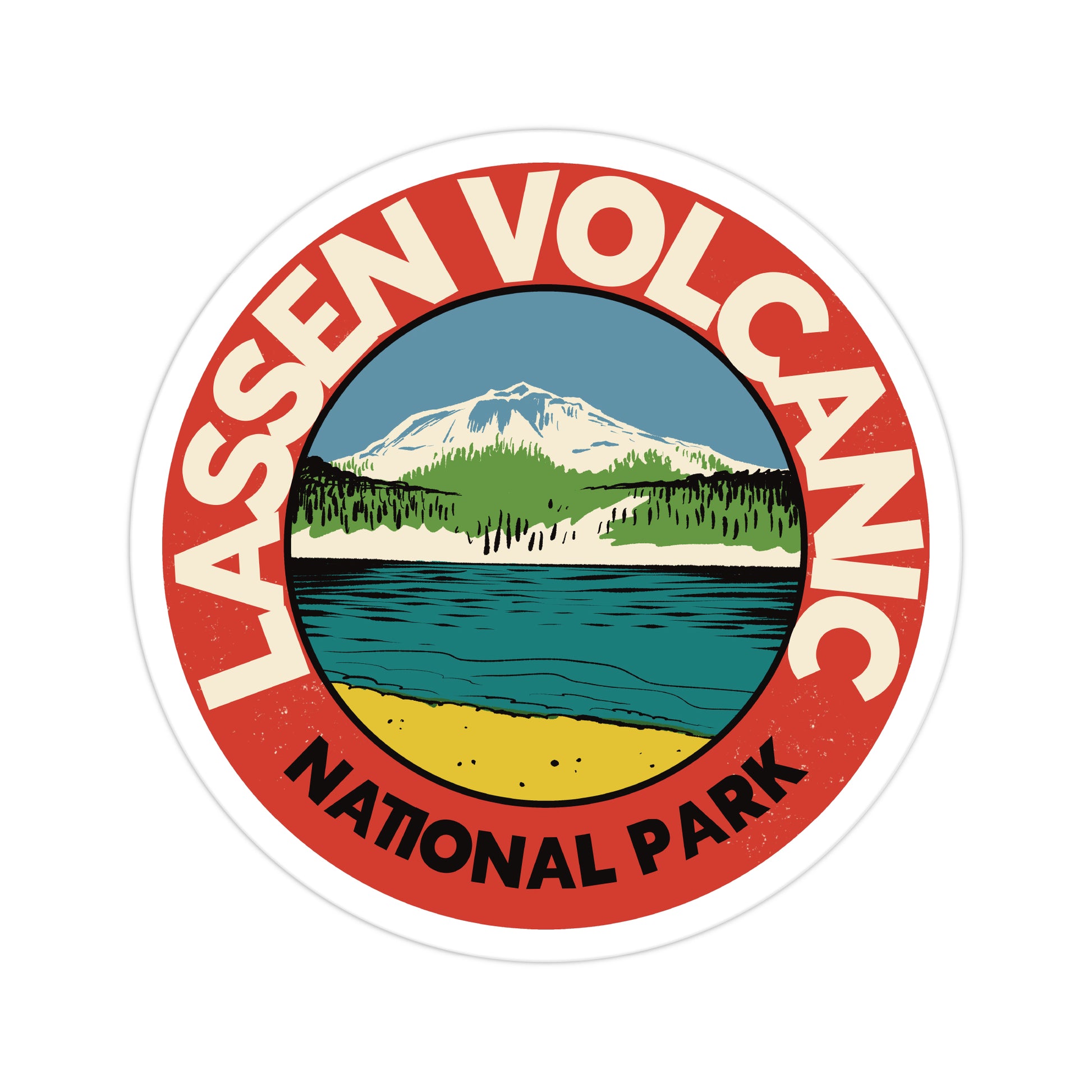 A sticker of Lassen Volcanic National Park