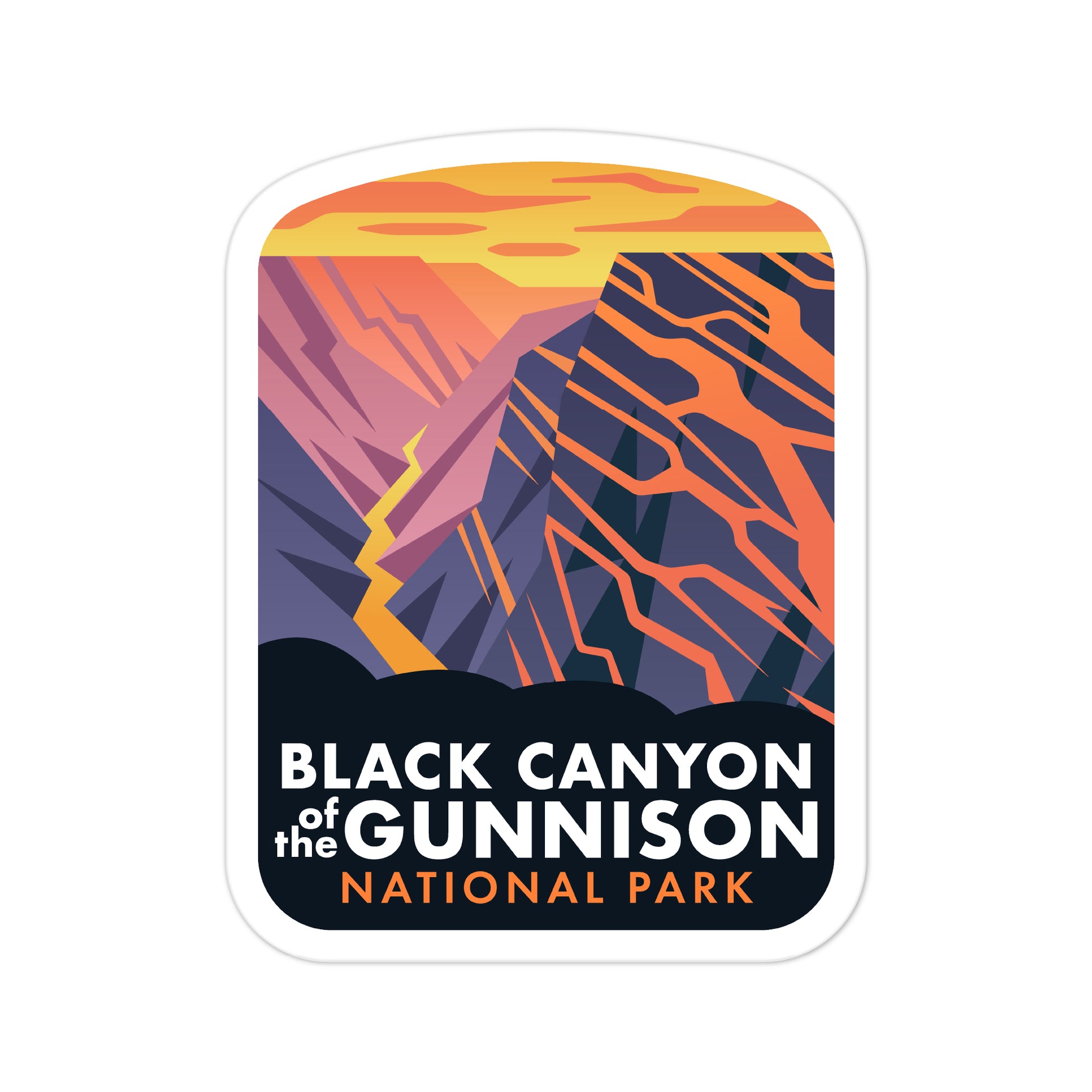 A sticker of Black Canyon of the Gunnison