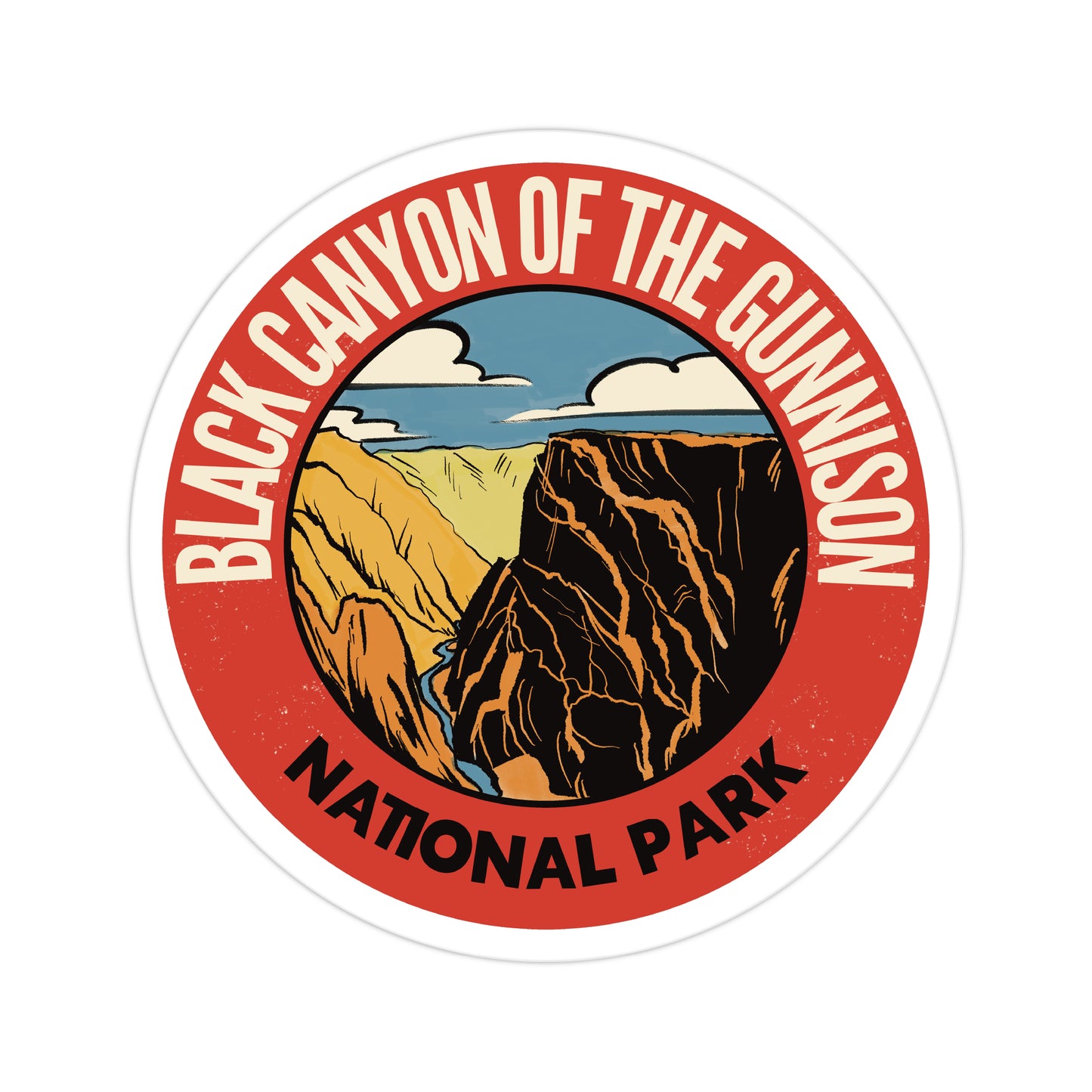 A sticker of Black Canyon of the Gunnison