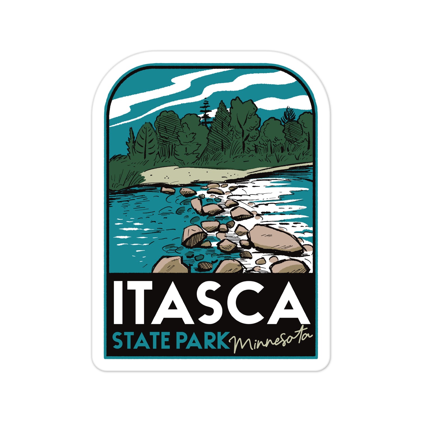A sticker of Itasca State Park