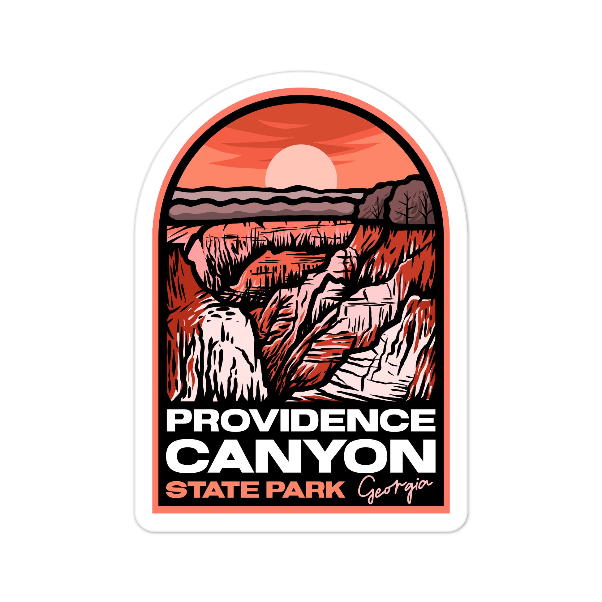A sticker of Providence Canyon State Park