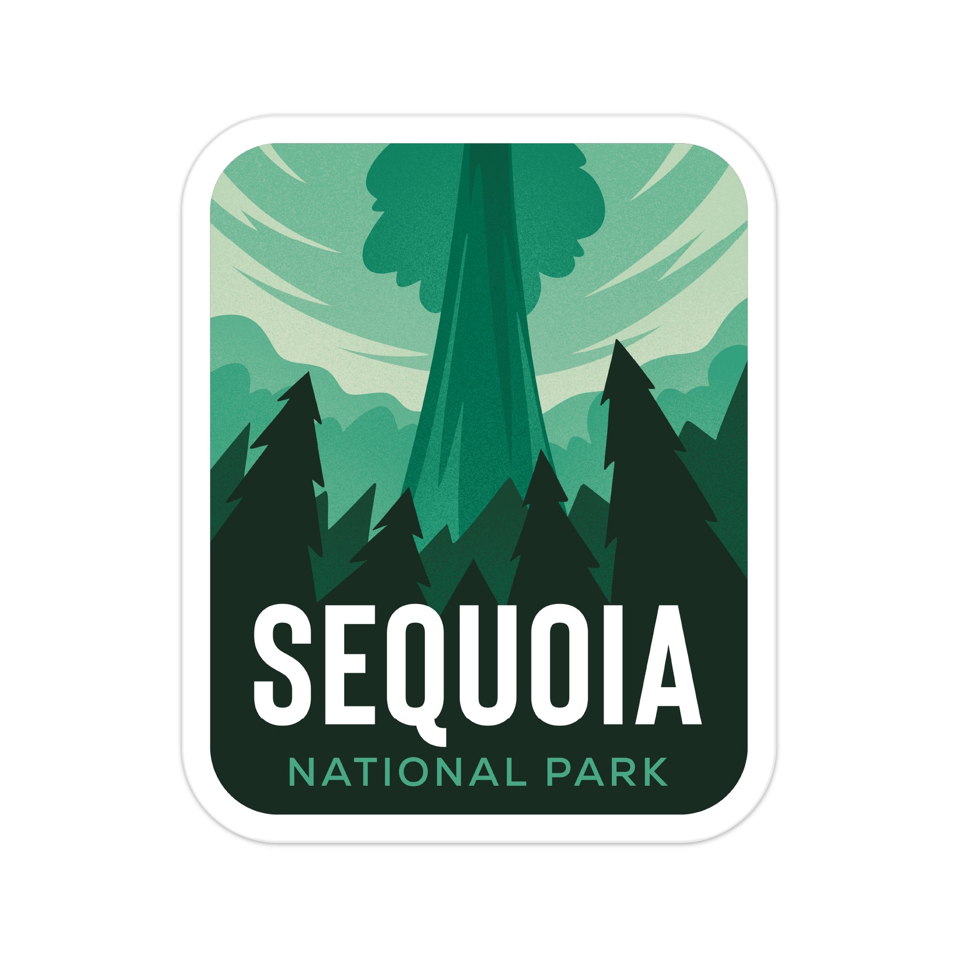 A sticker of Sequoia National Park