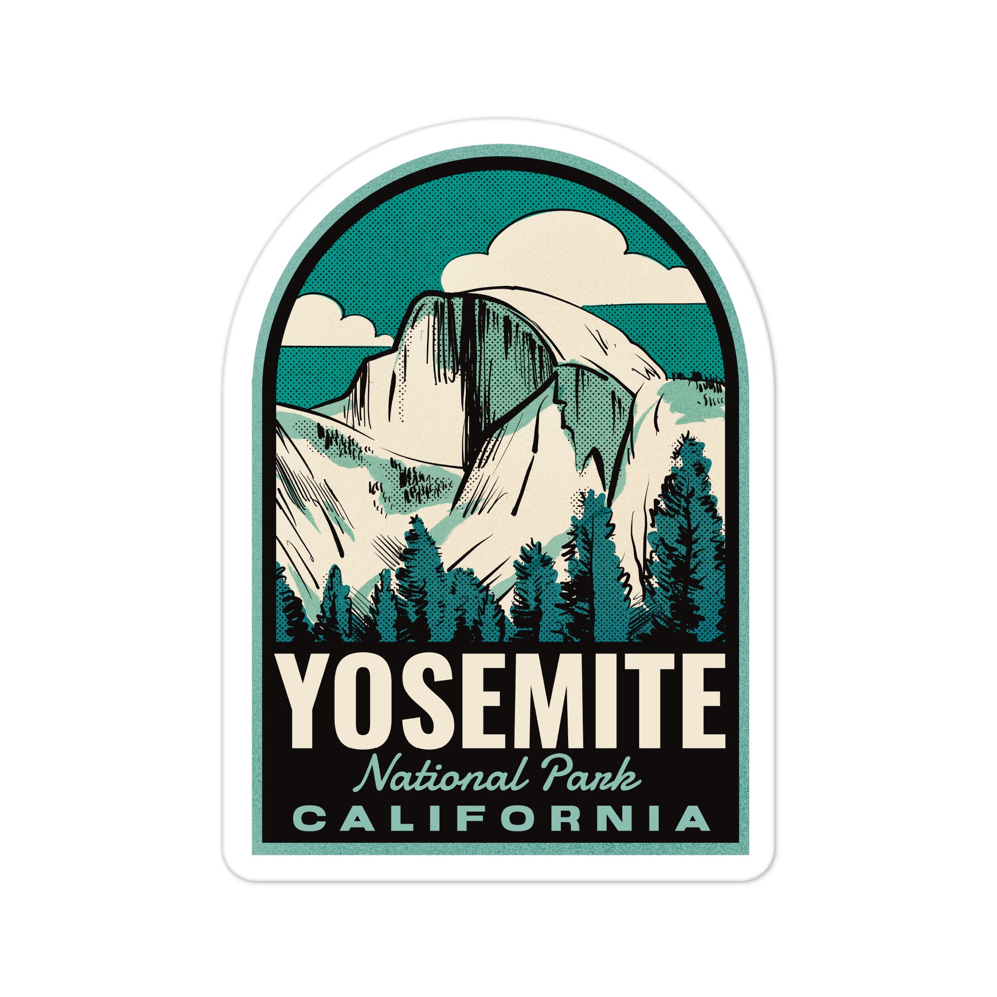 A sticker of Yosemite National Park