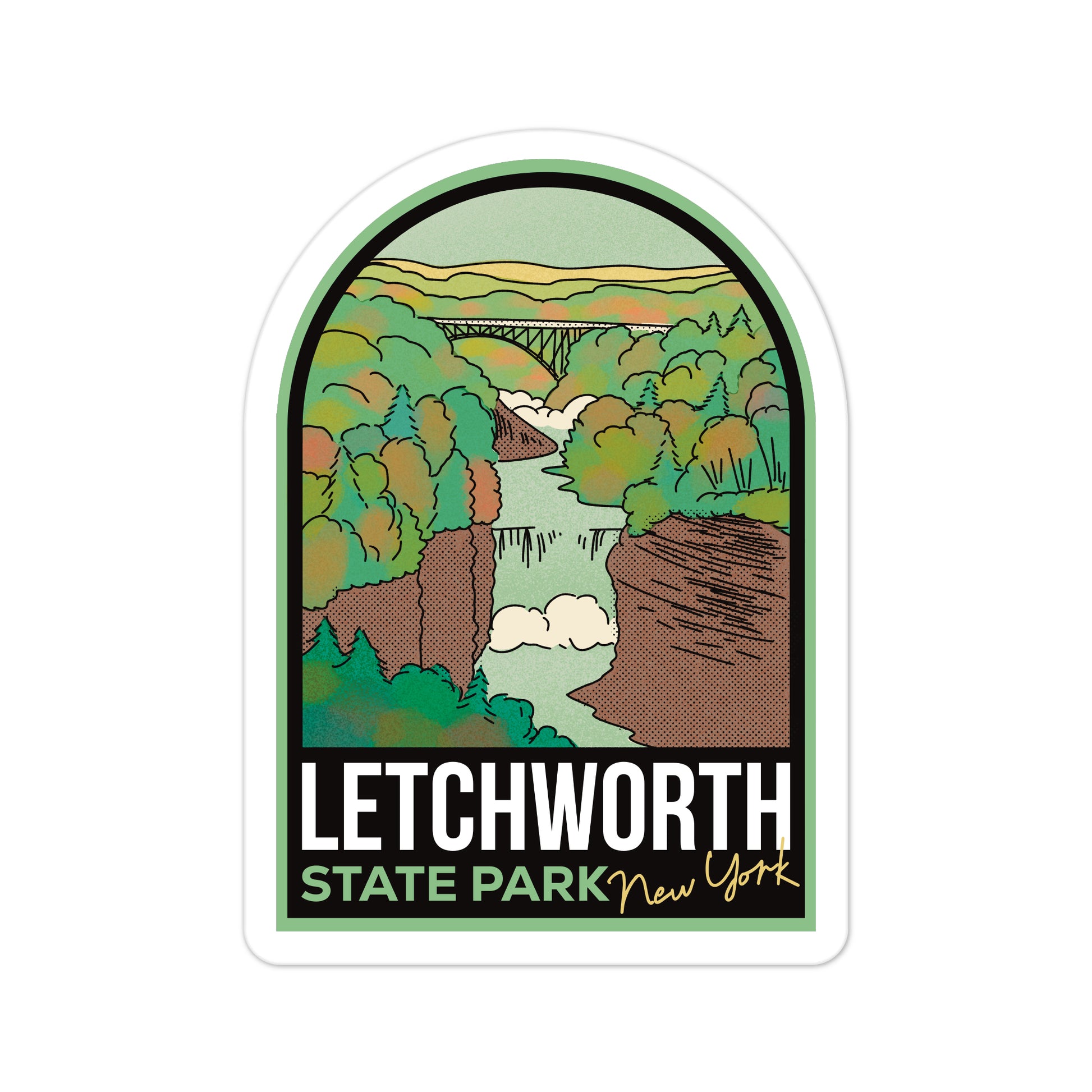 A sticker of Letchworth State Park
