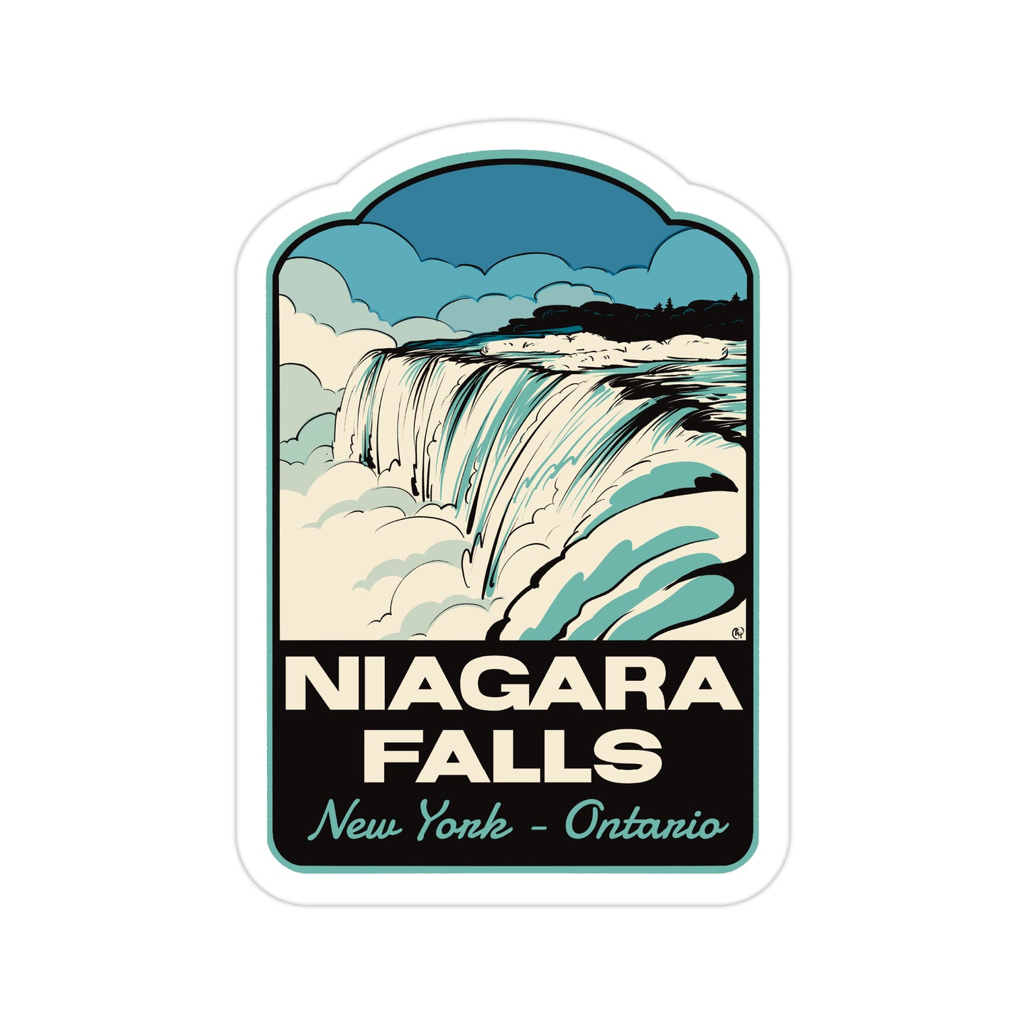 A sticker of Niagara Falls State Park