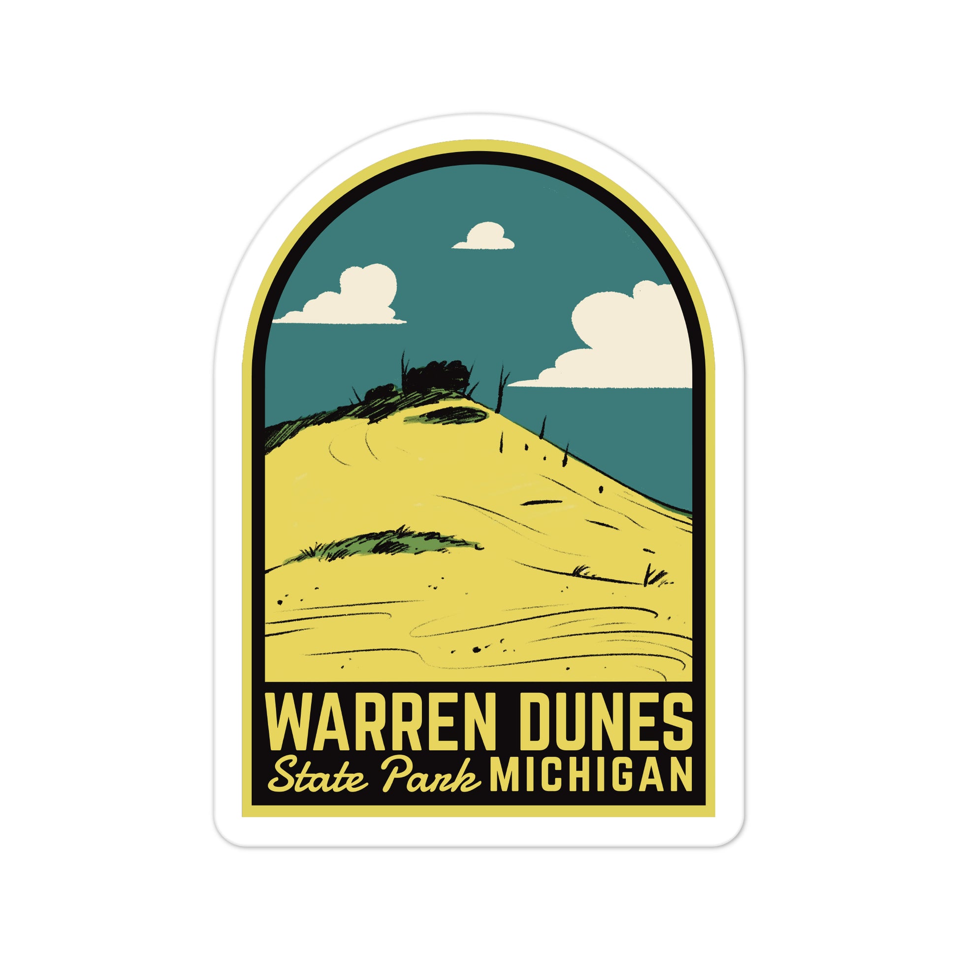 A sticker of Warren Dunes State Park