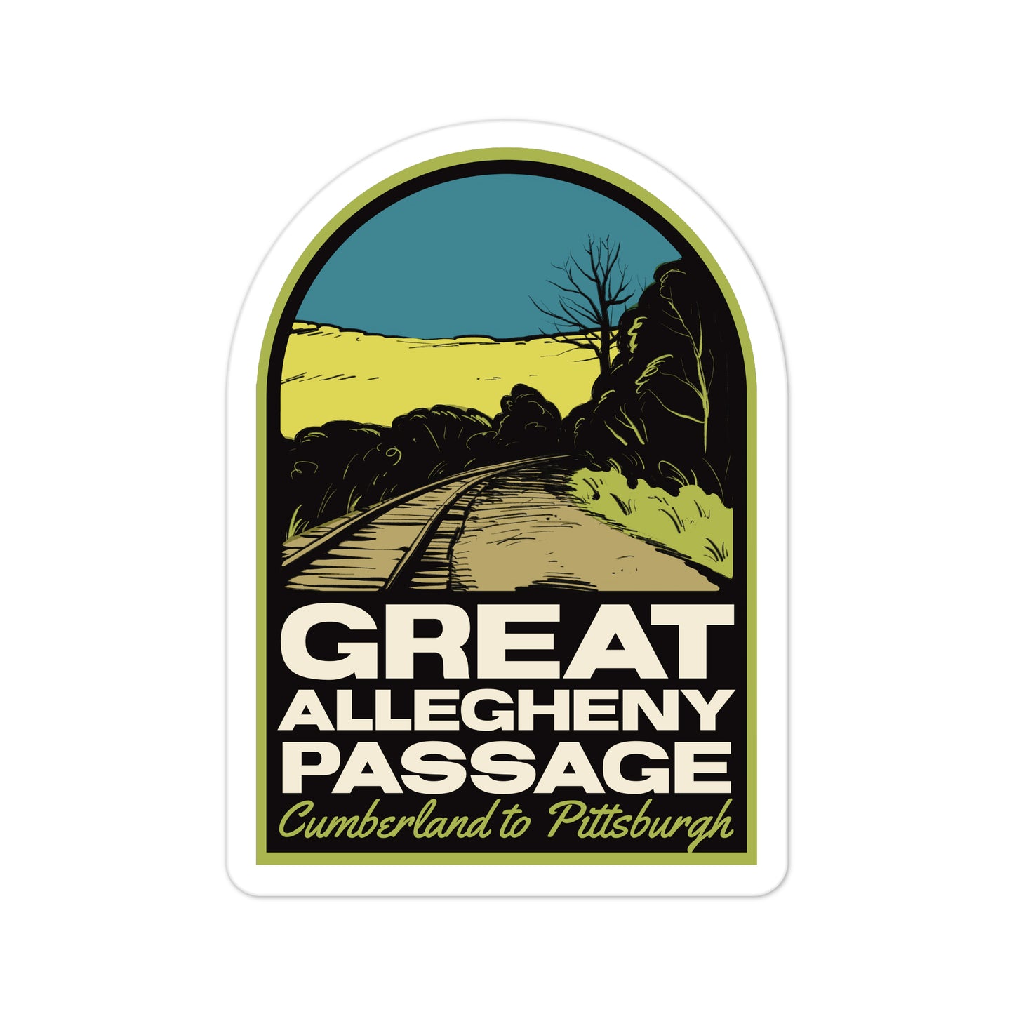 A sticker of the Great Allegheny Passage