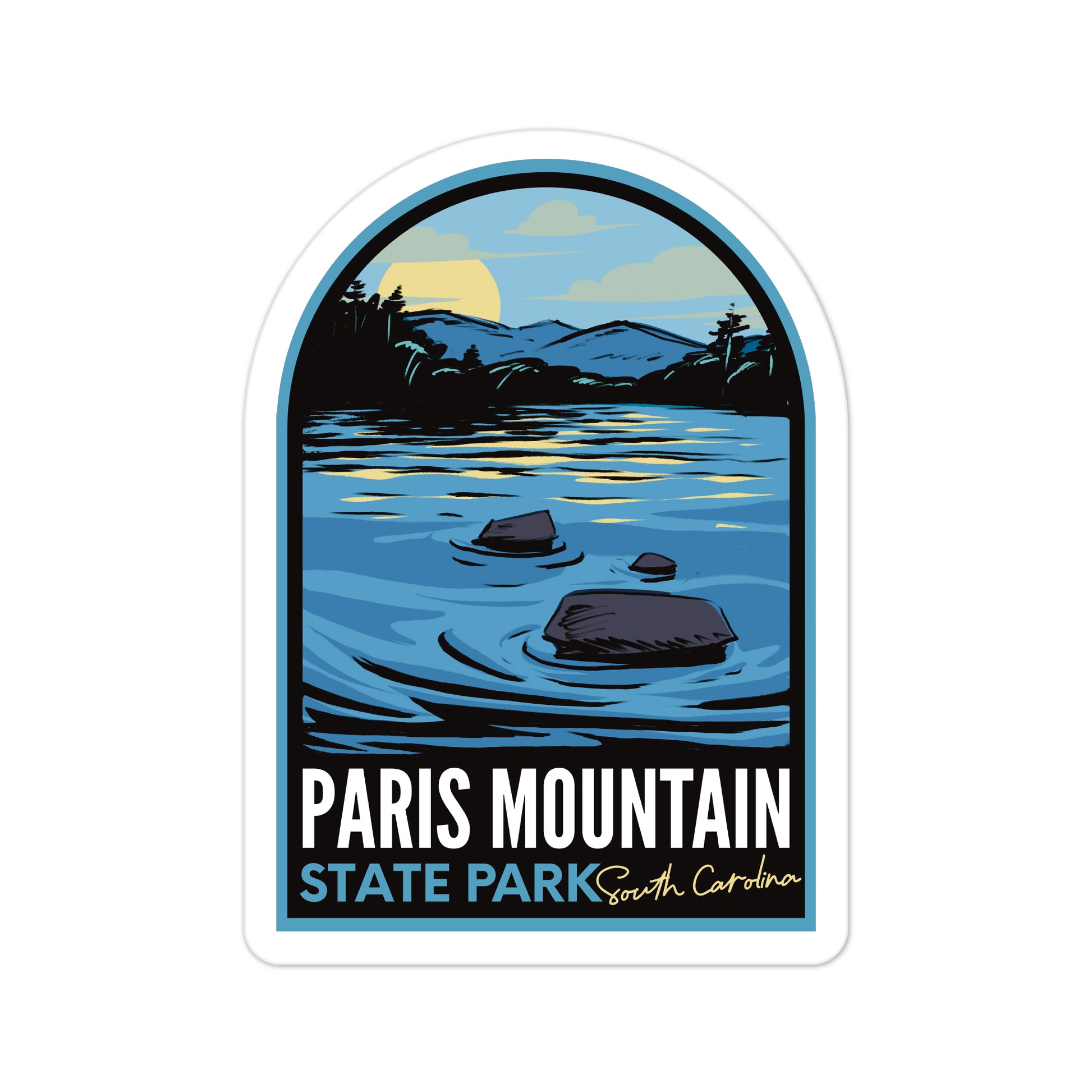 A sticker of Paris Mountain State Park