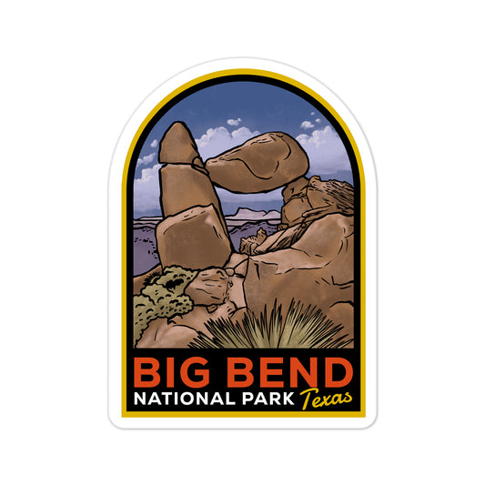 A sticker of Big Bend National Park