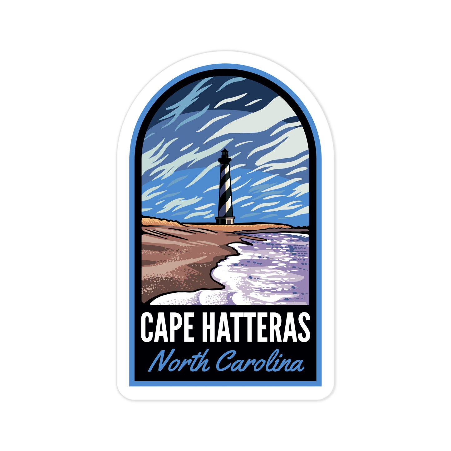 A sticker of Cape Hatteras North Carolina