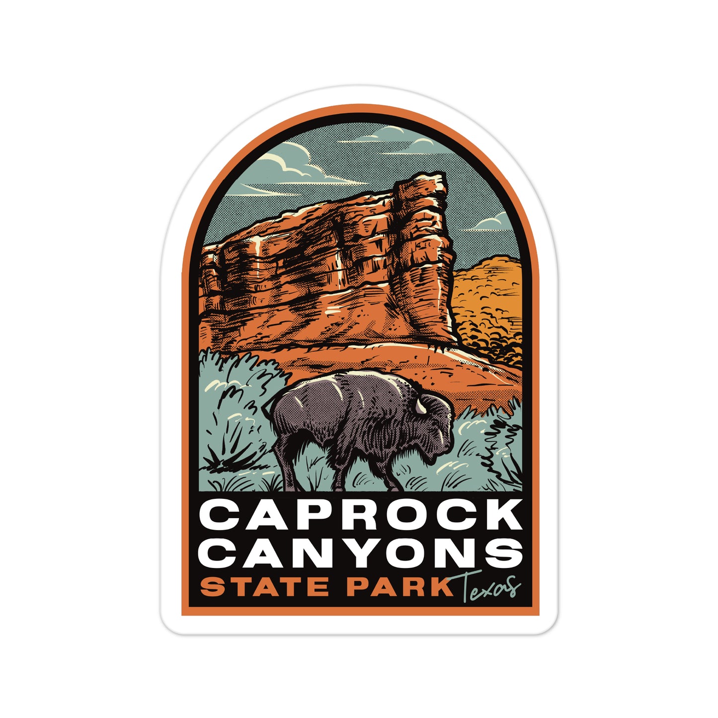 A sticker of Caprock Canyons State Park