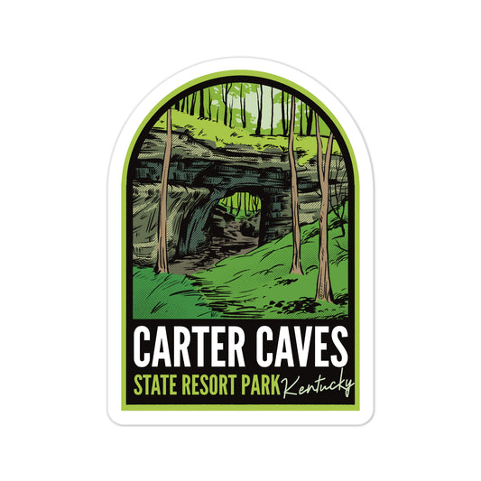 A sticker of Carter Caves State Park