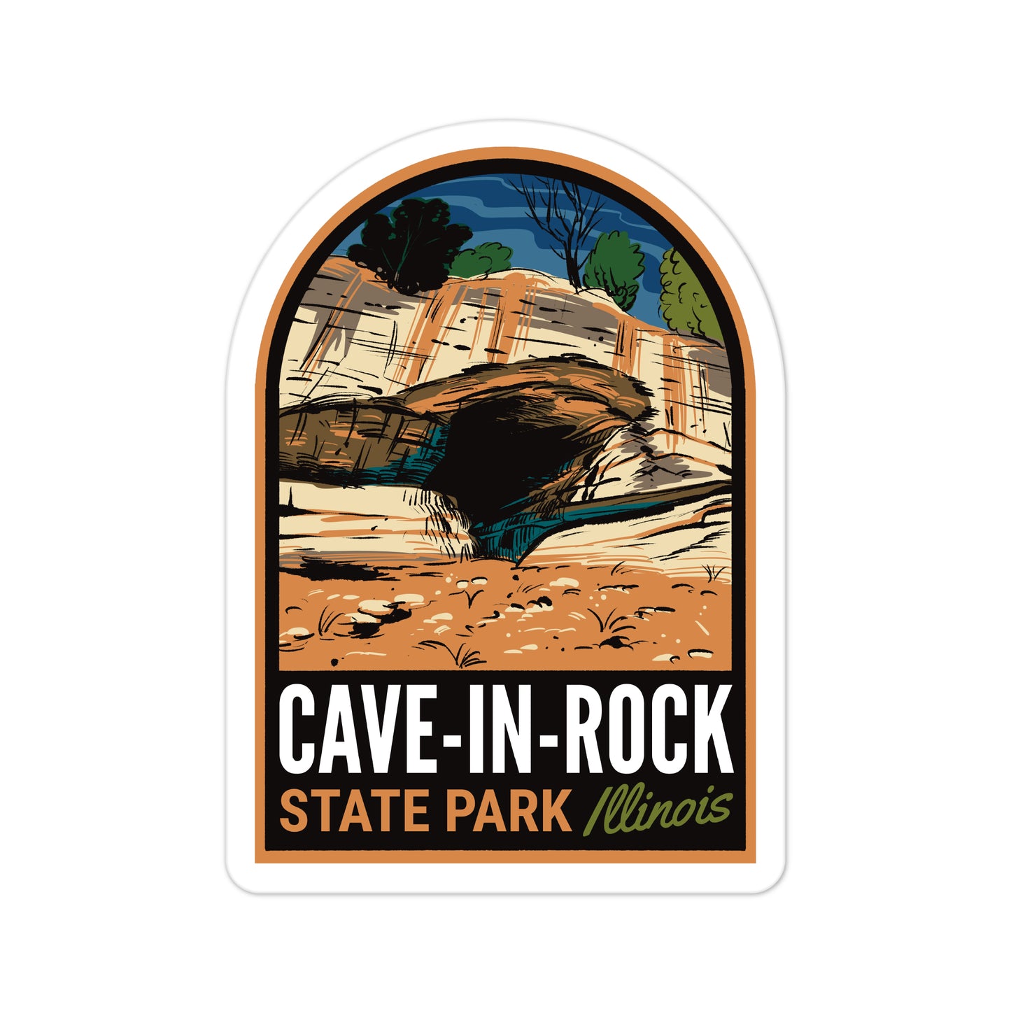 a sticker of Cave in Rock State Park