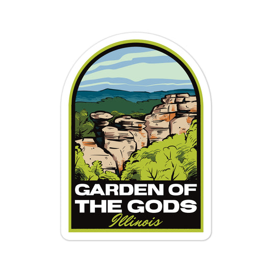 A sticker of Garden of the Gods Illinois