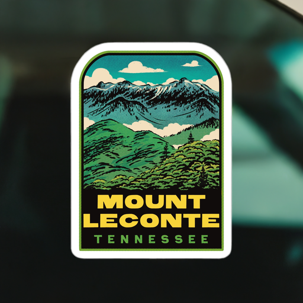 Mount LeConte Tennessee Retro - Vinyl Sticker