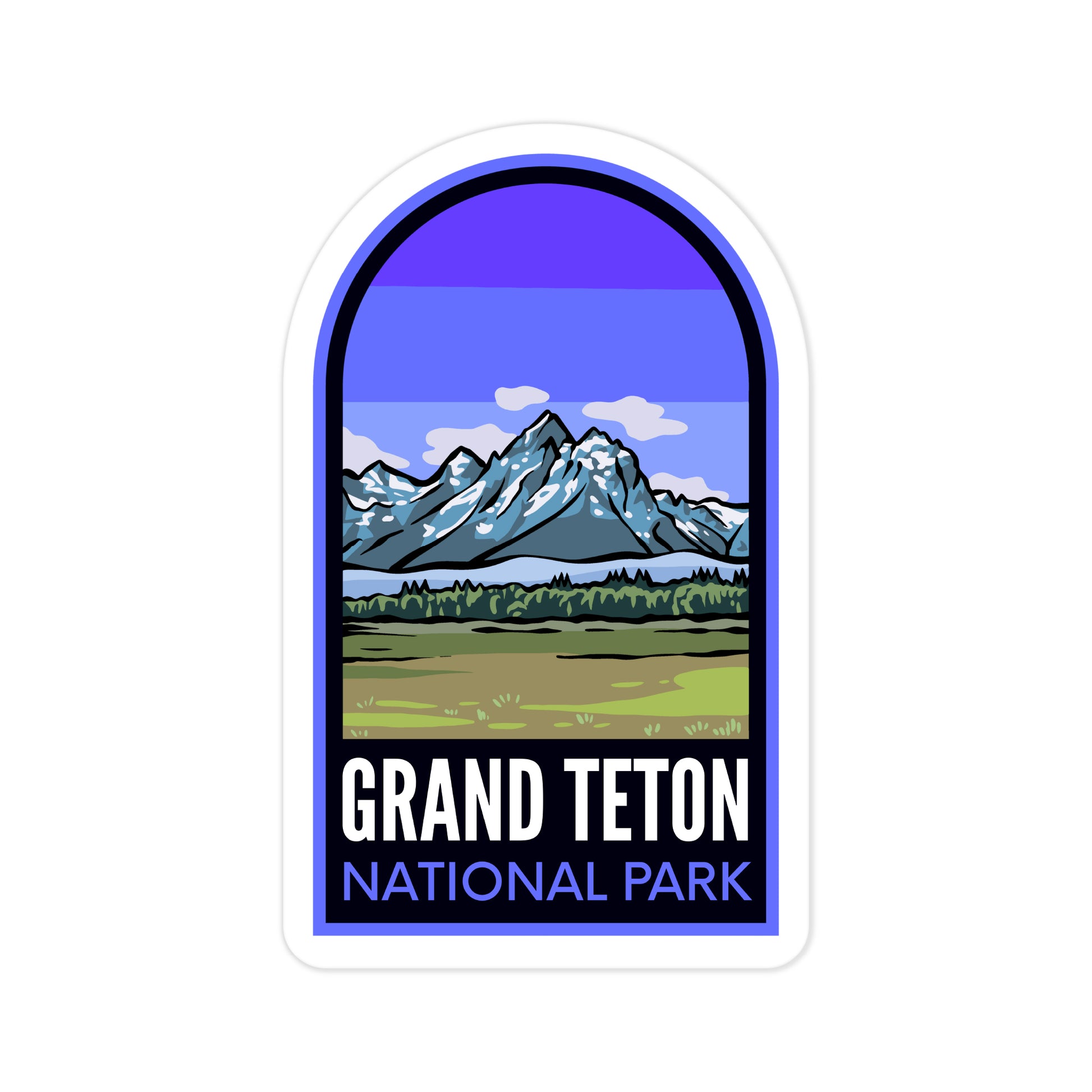 A sticker of Grand Teton National Park