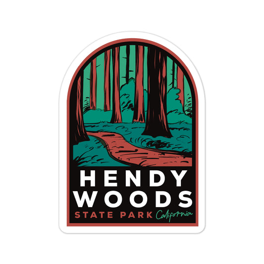 A sticker of Hendy Woods State Park