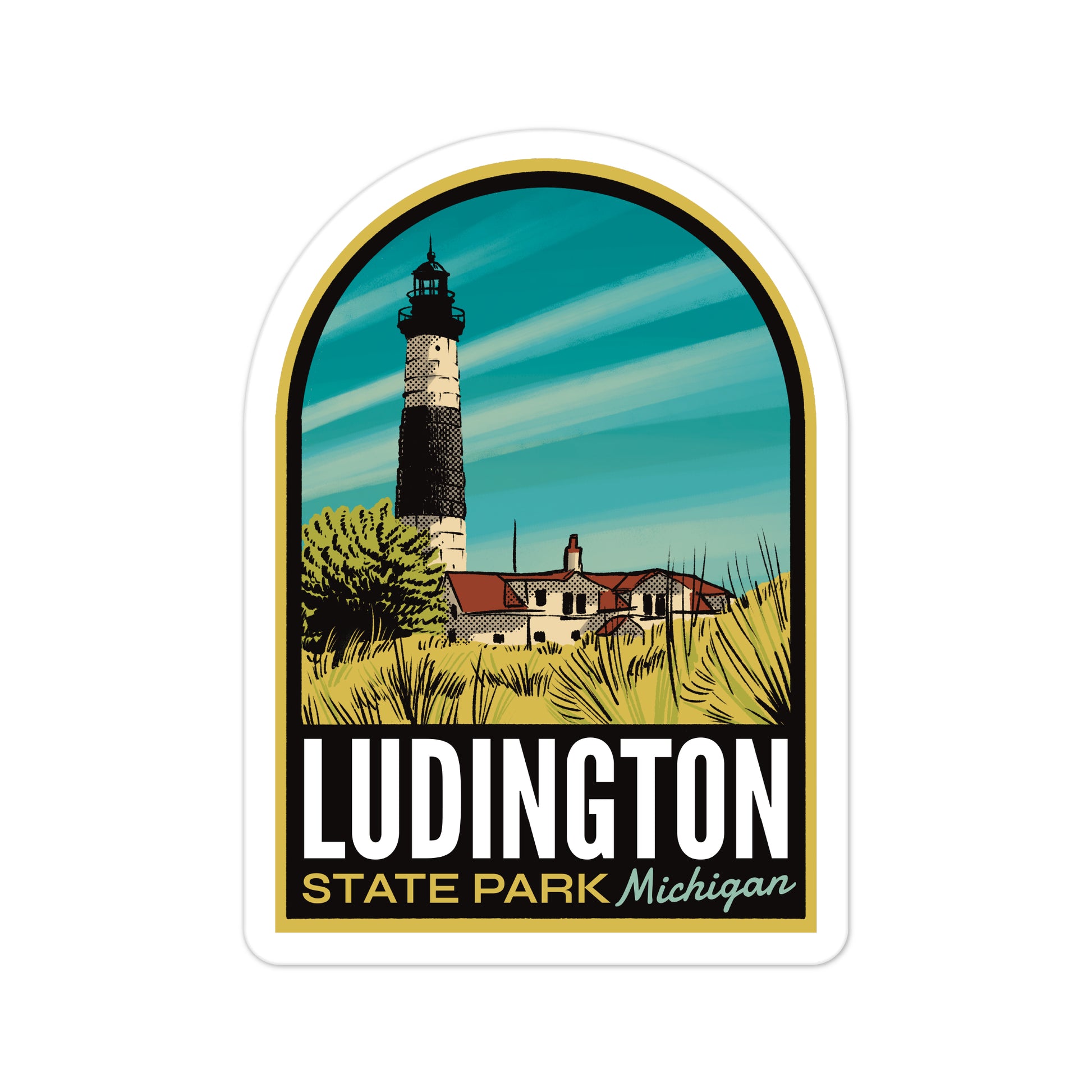 A sticker of Ludington State Park