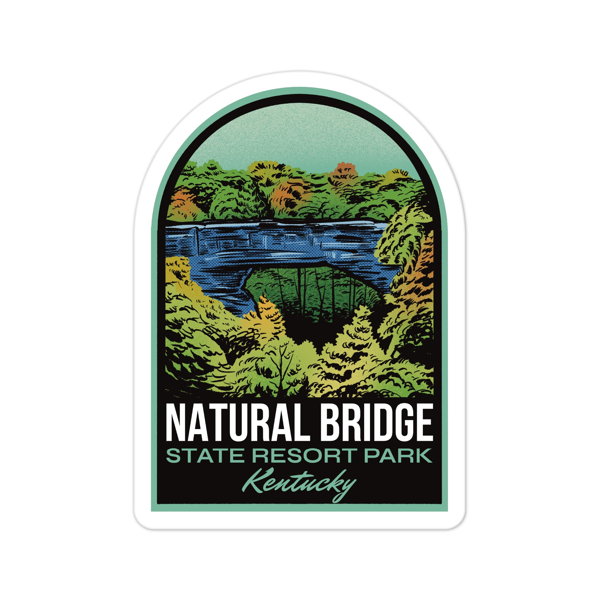 A sticker of Natural Bridge State Resort Park