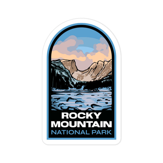 a sticker of Rocky Mountain National Park