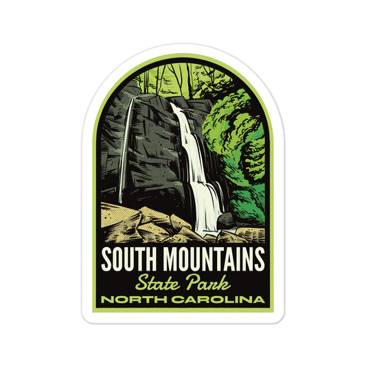 A sticker of South Mountains State Park, North Carolina